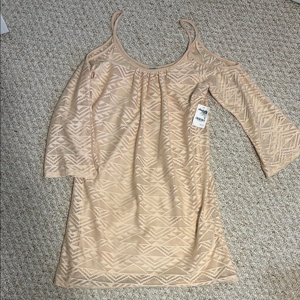Charlotte Russe Lace Cold Shoulder Dress